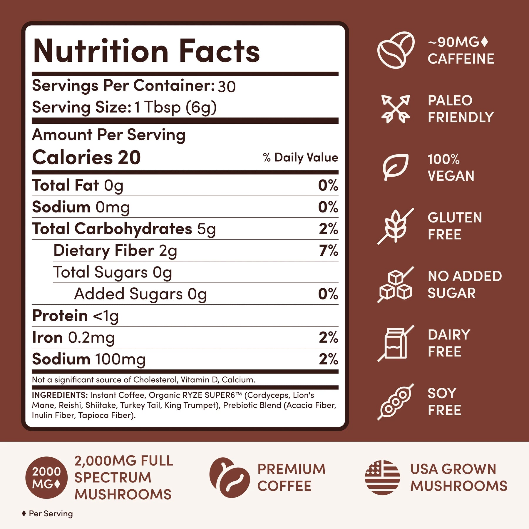 Mushroom Coffee 30 Servings - ZMJR
