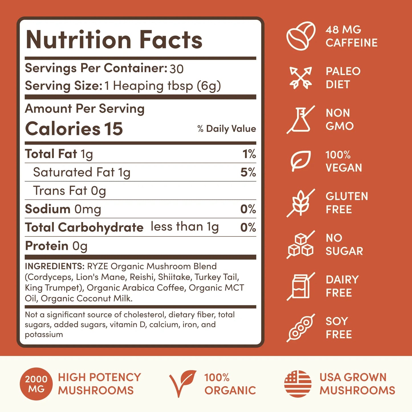 Mushroom Coffee (1 pack - 30 Servings) - UV49