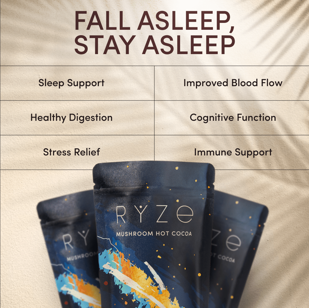RYZE Hot Cocoa - with 6 Sleep Superfoods to Help Fall Asleep and Stay Asleep - X9WB